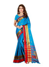 Women's Cotton Blend Saree with Blouse