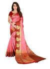 Women's Nylon Silk Saree with Blouse