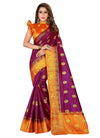 Women's Nylon Silk Saree with Blouse