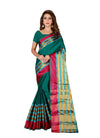 Women's Cotton Blend Saree with Blouse