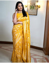 Yellow Deginer Saree